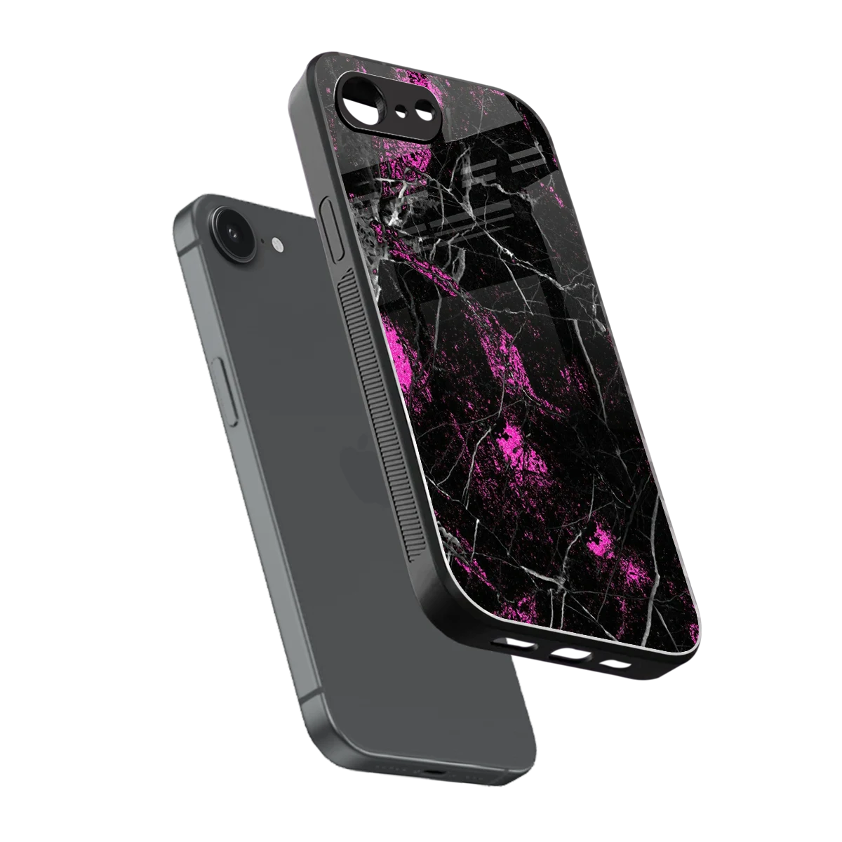 Blushstone sleek iphone 16e cover with tempered glass back and TPU edges