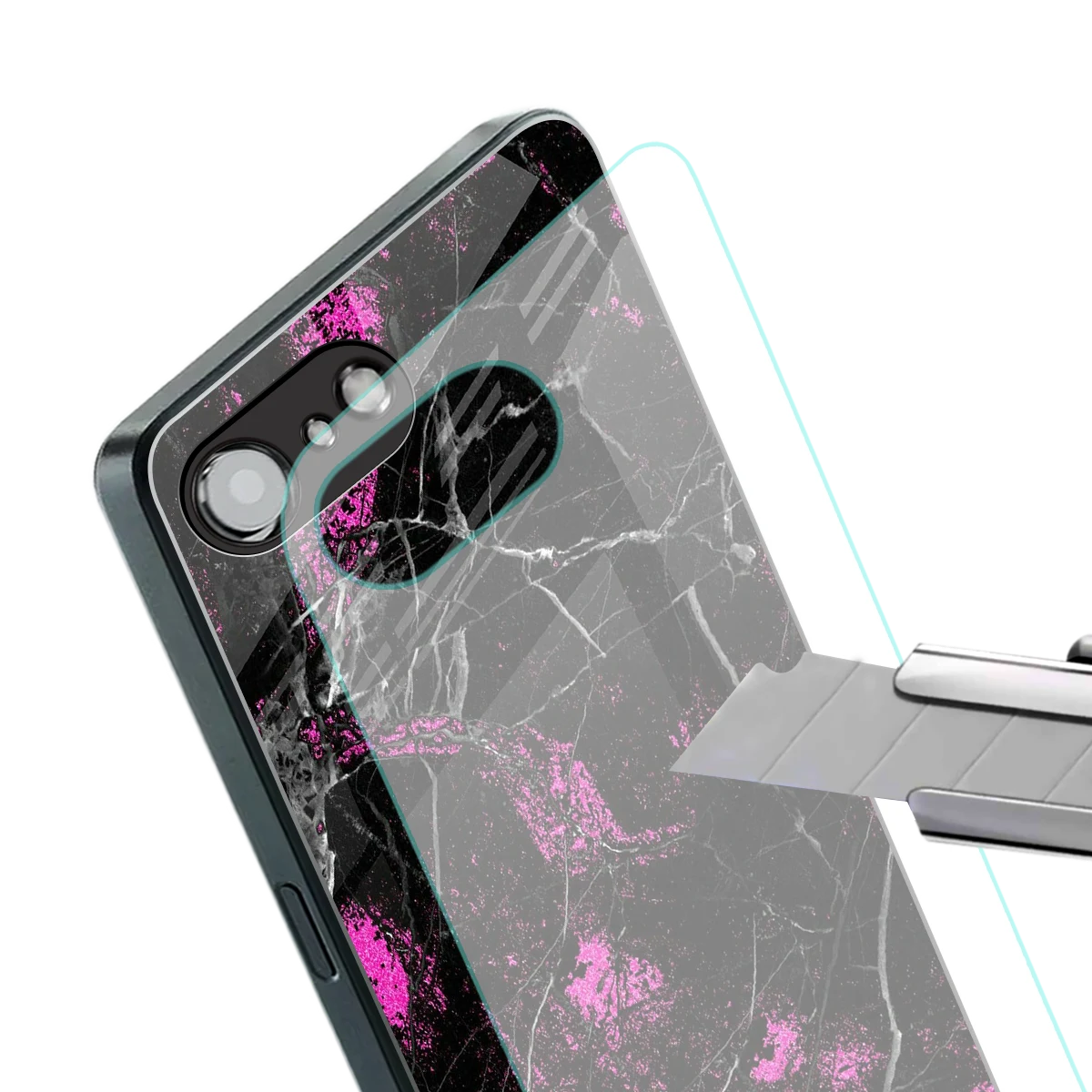 Blushstone stylish phone case for iphone 16e | glossy glass and slim fit