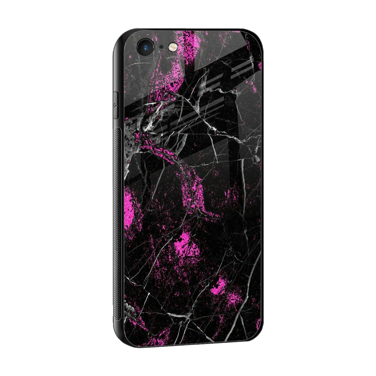Blushstone sleek iphone 6s plus cover with tempered glass back and TPU edges