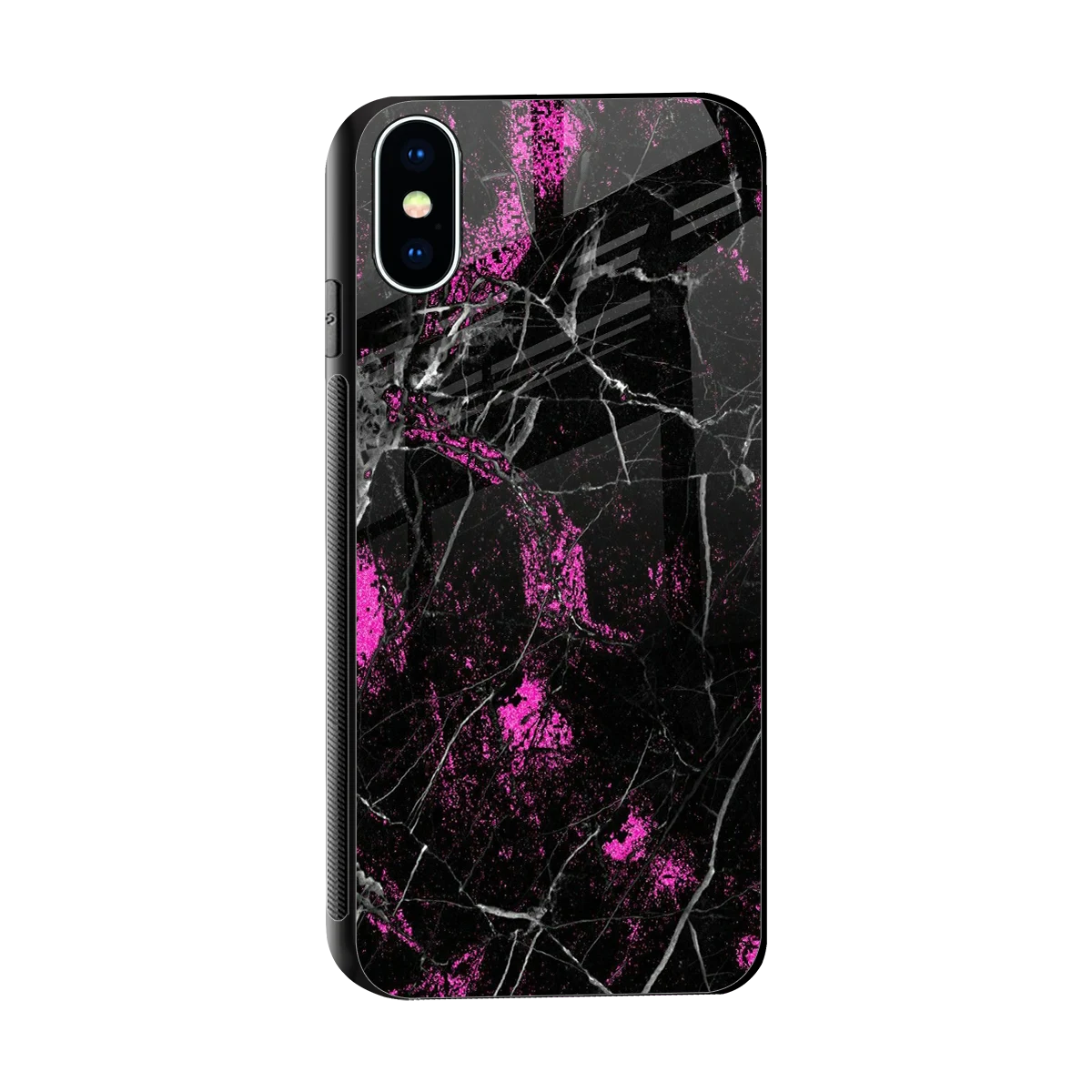 Blushstone sleek iphone x cover with tempered glass back and TPU edges