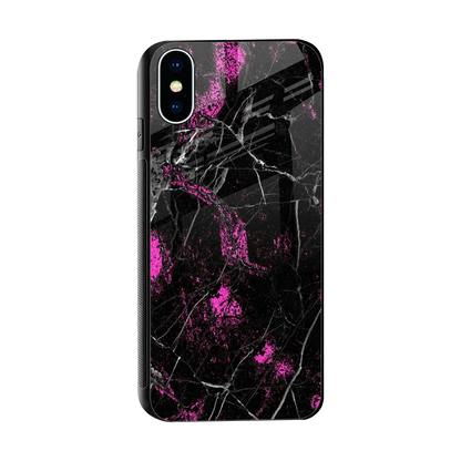 Blushstone sleek iphone x cover with tempered glass back and TPU edges
