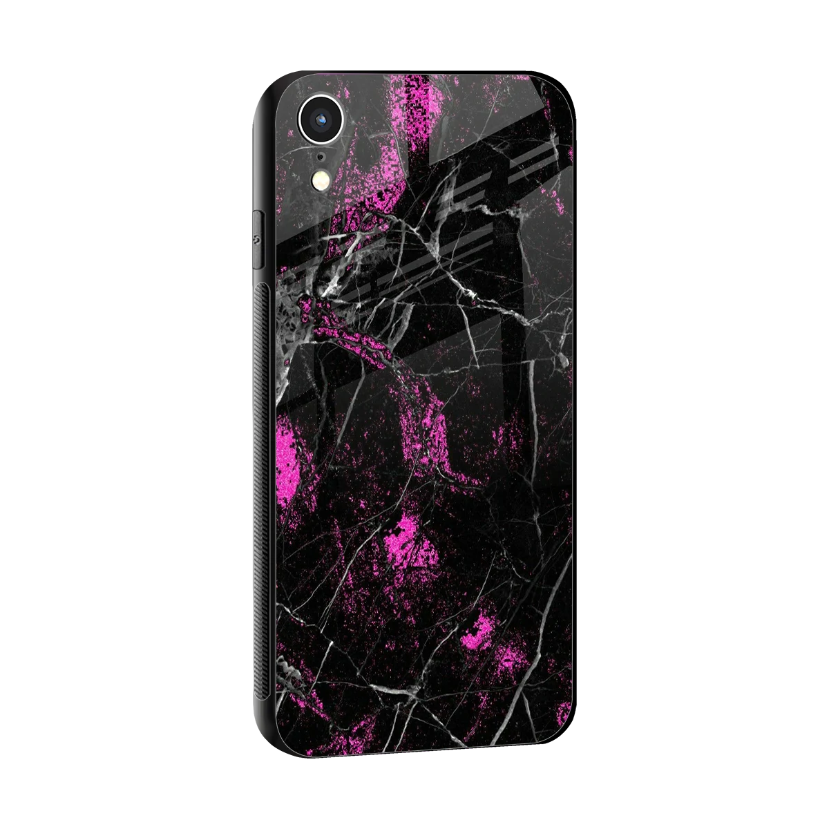 Blushstone sleek iphone xr cover with tempered glass back and TPU edges