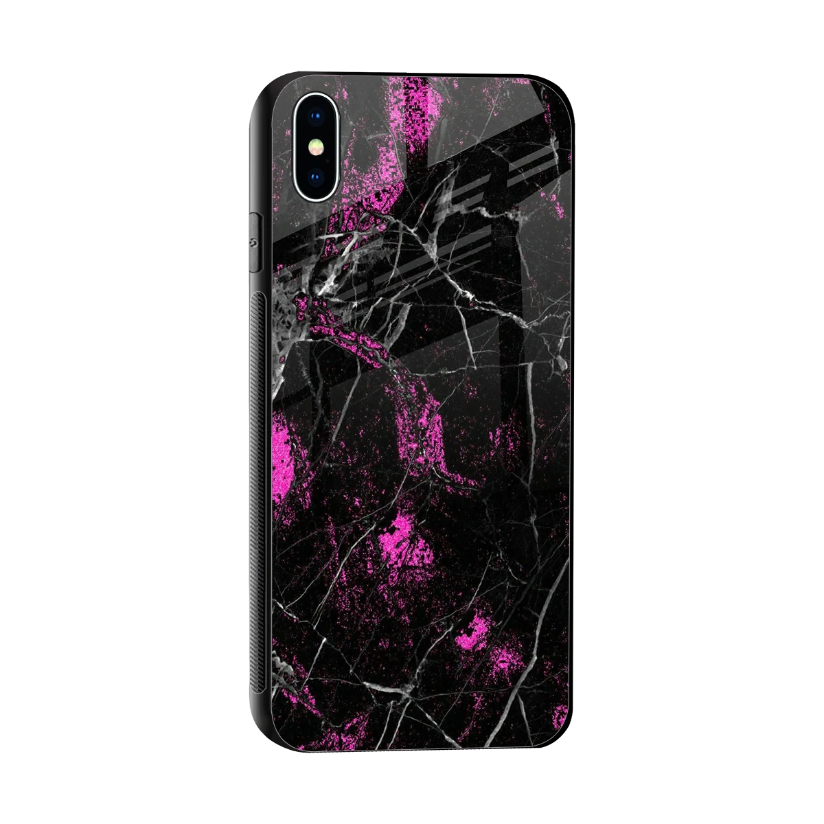 Blushstone sleek iphone xs max cover with tempered glass back and TPU edges