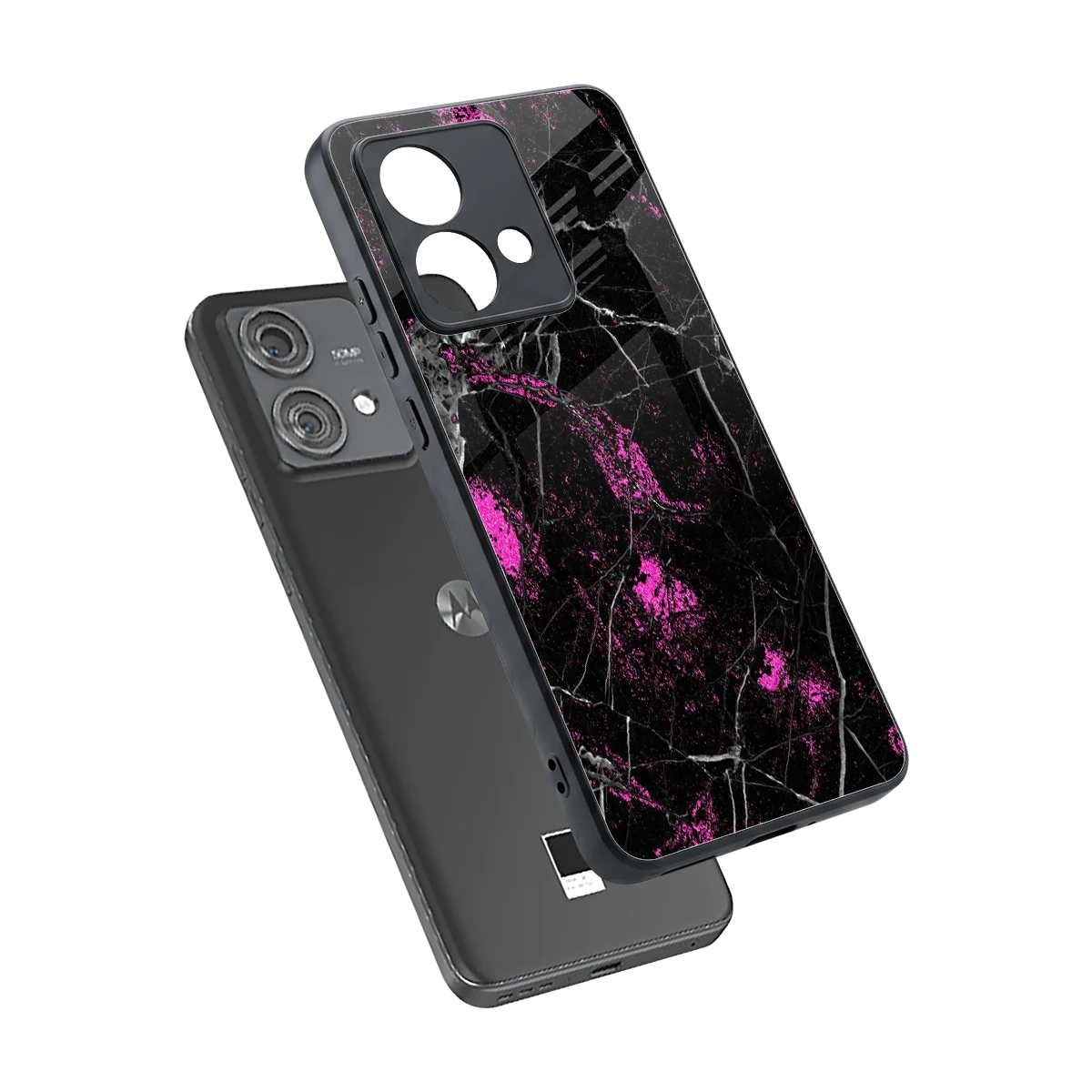 Blushstone sleek motorola edge 40 neo 5g cover with tempered glass back and TPU edges
