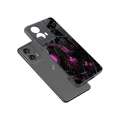 Blushstone sleek motorola edge 50 fusion cover with tempered glass back and TPU edges