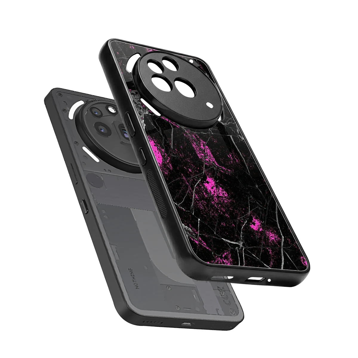 Blushstone sleek nothing phone 3a pro cover with tempered glass back and TPU edges