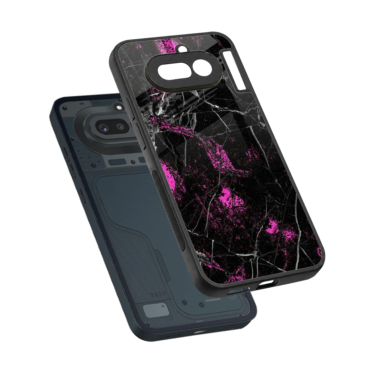 Blushstone sleek nothing phone 4a cover with tempered glass back and TPU edges