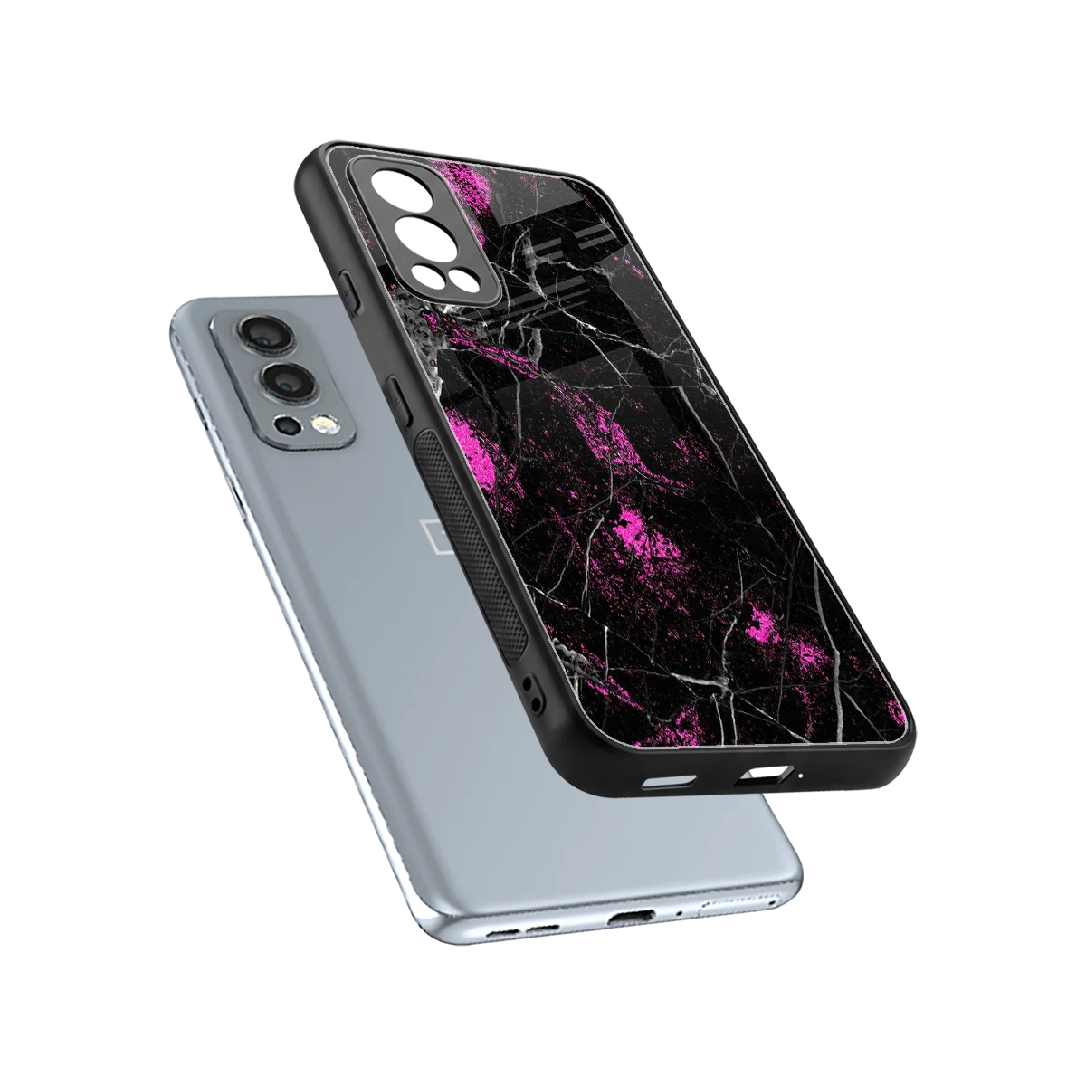 Blushstone sleek oneplus nord 2 cover with tempered glass back and TPU edges