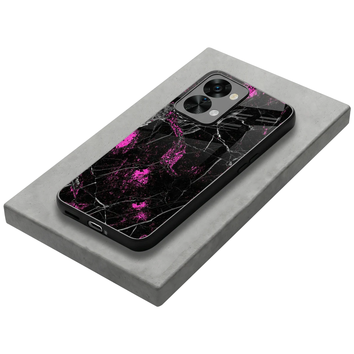 Blushstone stylish phone case for oneplus nord 2t | glossy glass and slim fit