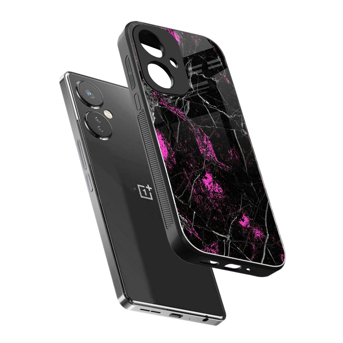 Blushstone sleek oneplus nord ce 3 cover with tempered glass back and TPU edges