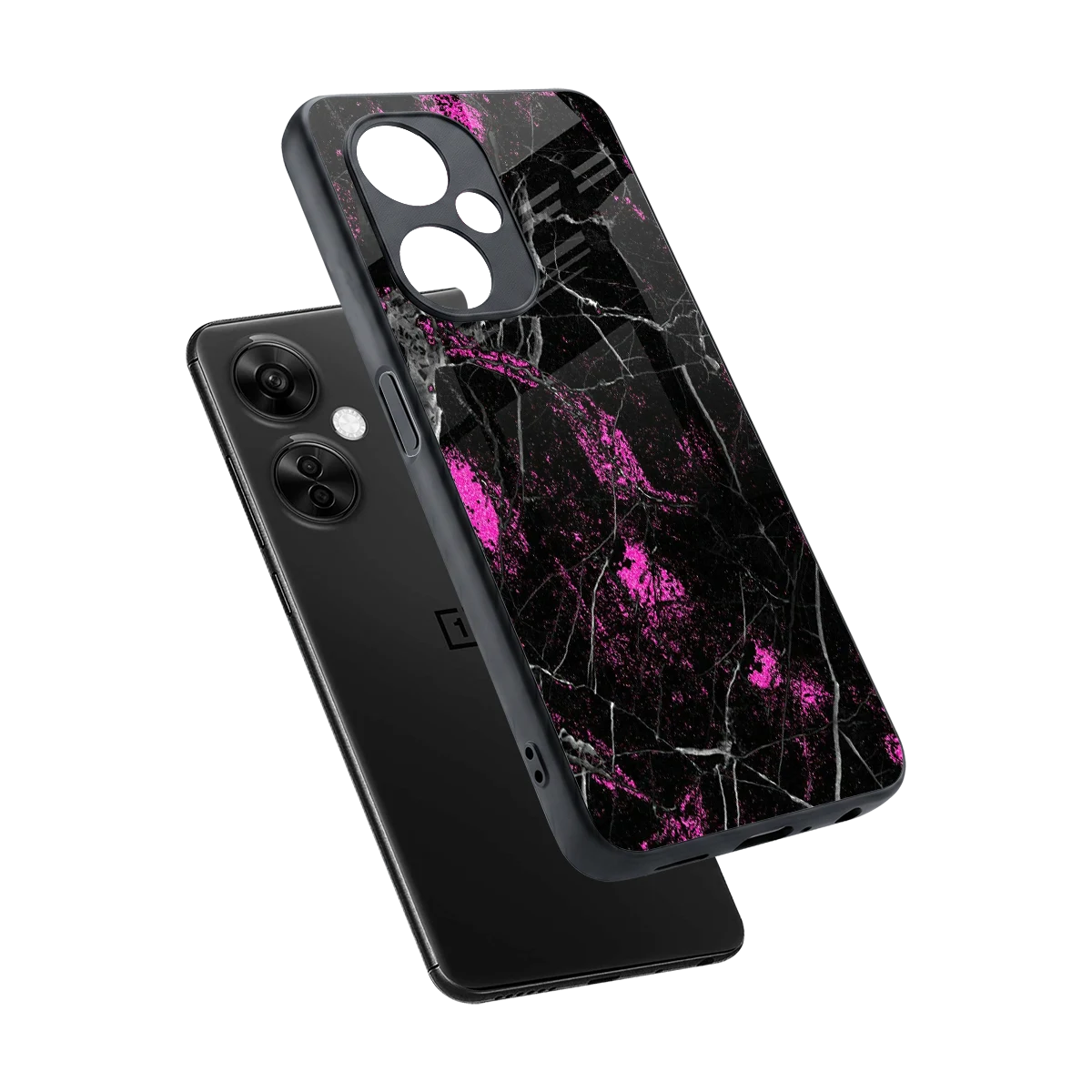 Blushstone sleek oneplus nord ce 3 lite cover with tempered glass back and TPU edges