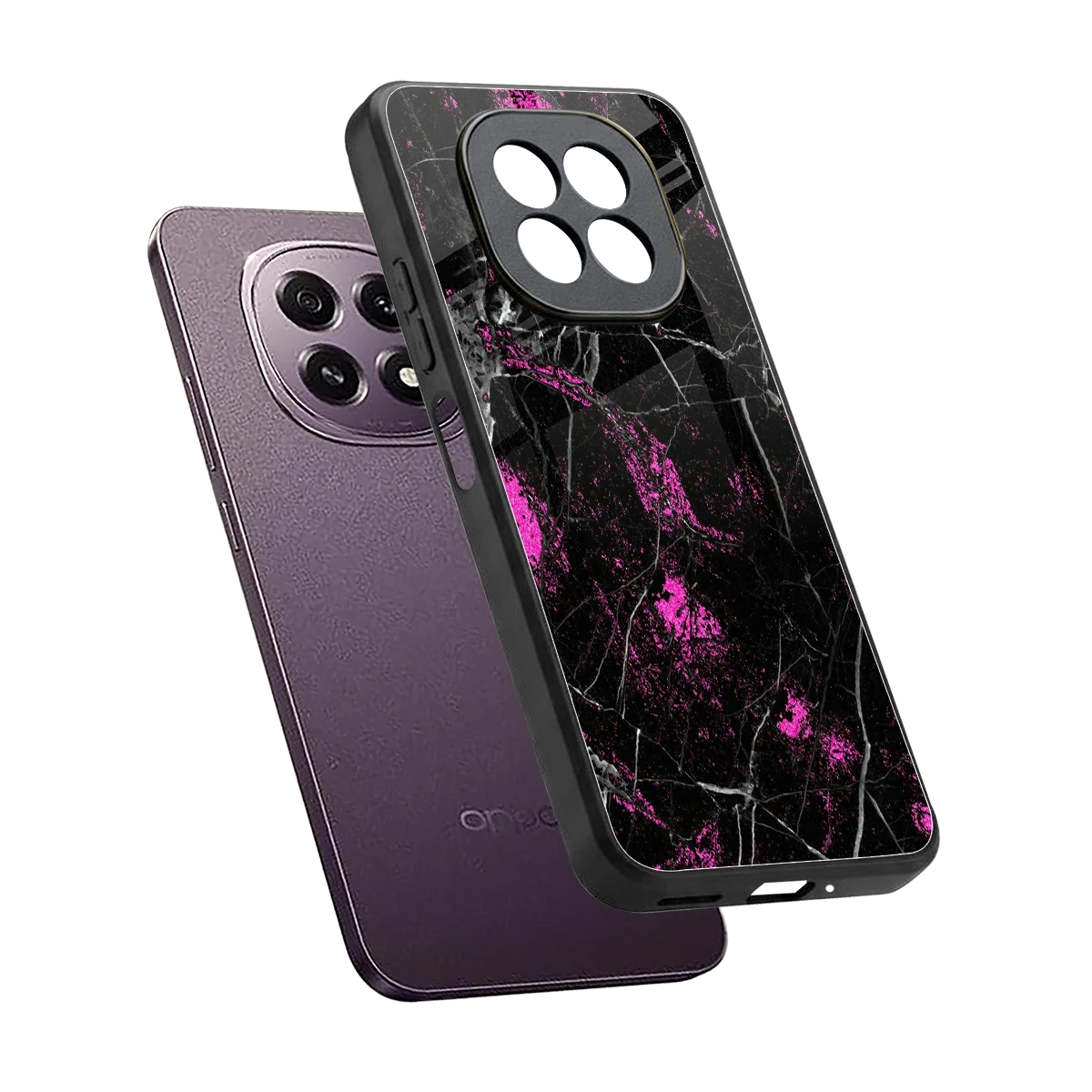 Blushstone sleek oppo f29 5g cover with tempered glass back and TPU edges