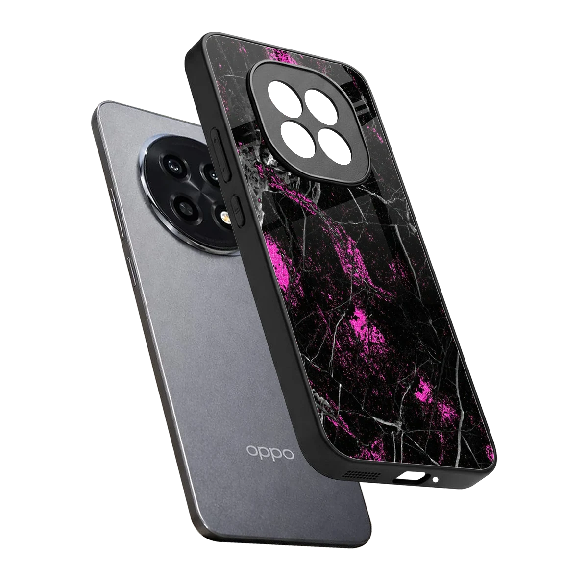 Blushstone sleek oppo f29 pro 5g cover with tempered glass back and TPU edges