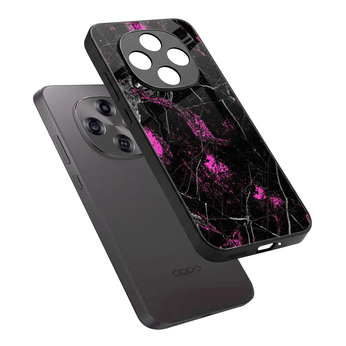 Blushstone sleek oppo f31 pro 5g cover with tempered glass back and TPU edges