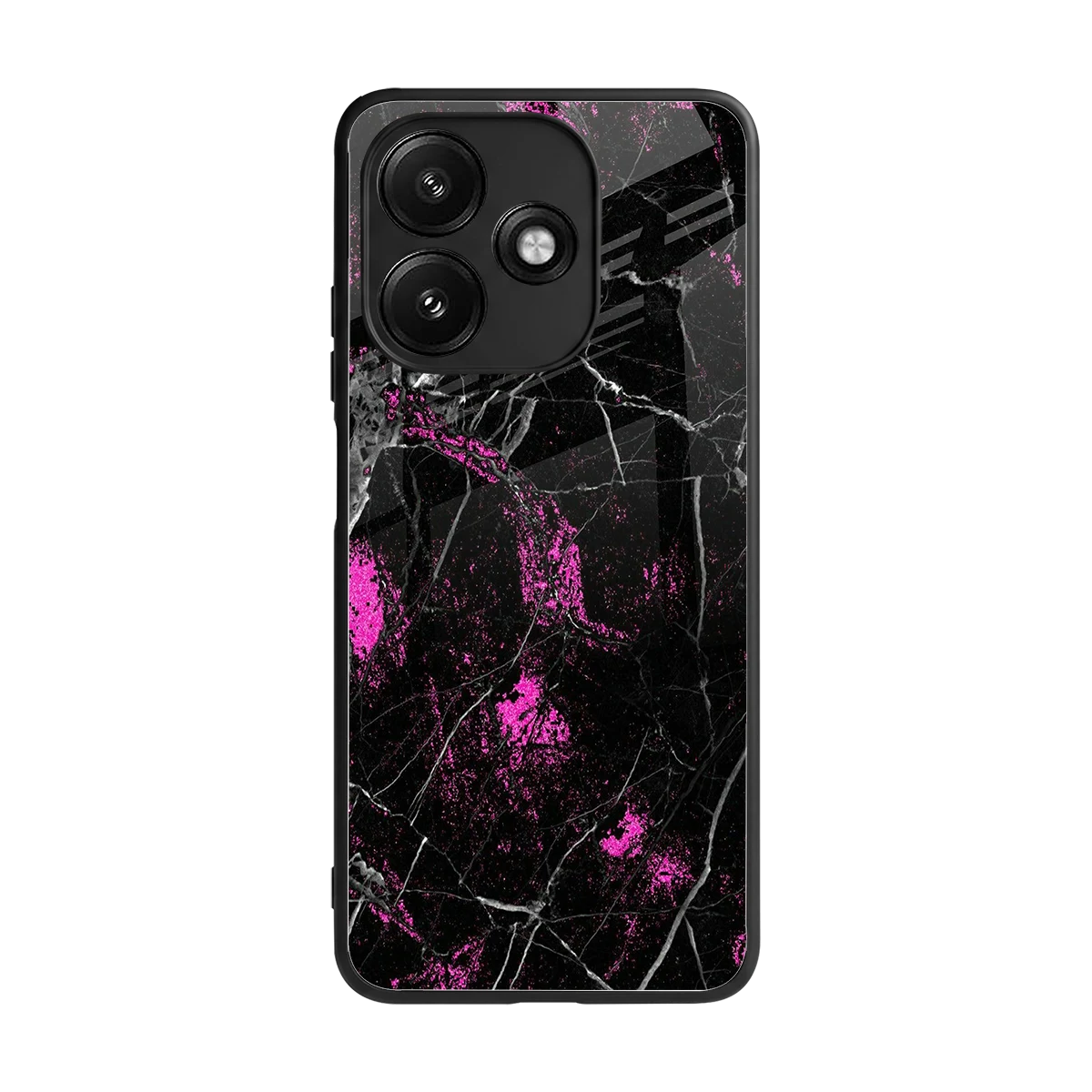 Blushstone back phone cover | glass case for redmi 12 5g