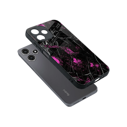 Blushstone sleek redmi 12 5g cover with tempered glass back and TPU edges