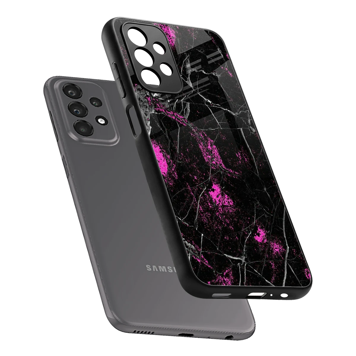 Blushstone sleek samsung galaxy a23 cover with tempered glass back and TPU edges