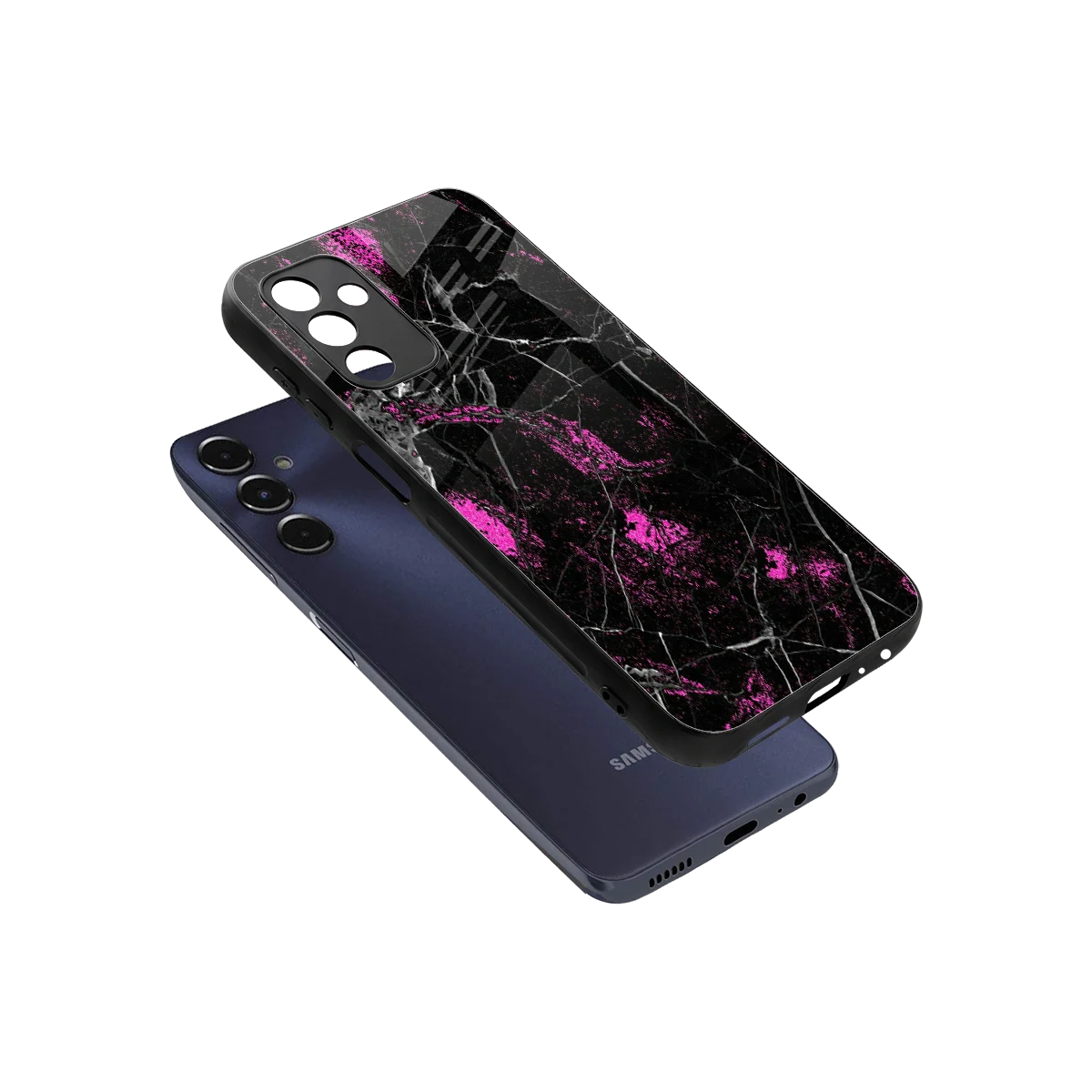 Blushstone sleek samsung galaxy m14 5g cover with tempered glass back and TPU edges