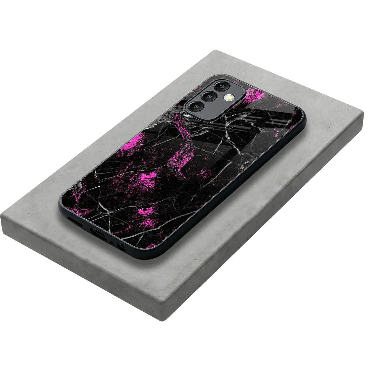 Blushstone stylish phone case for samsung galaxy m14 5g | glossy glass and slim fit