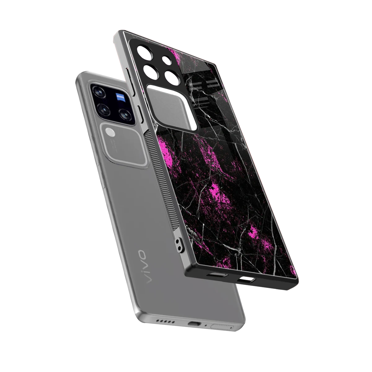 Blushstone sleekvivo v30 pro cover with tempered glass back and TPU edges