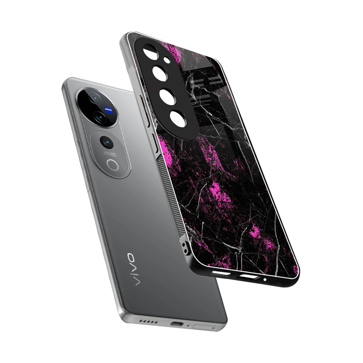 Blushstone sleek vivo v40 pro cover with tempered glass back and TPU edges