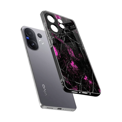 Blushstone sleek vivo v60 cover with tempered glass back and TPU edges
