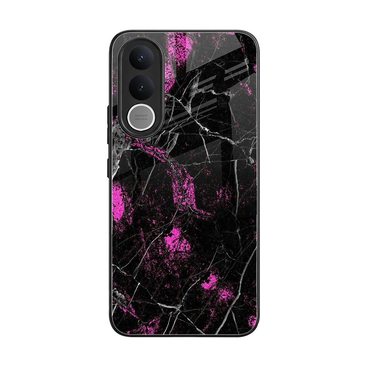 Blushstone back phone cover | glass case for vivo v70 fe