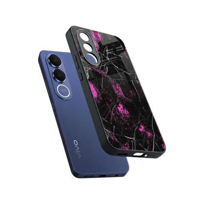 Blushstone sleek vivo v70 fe cover with tempered glass back and TPU edges