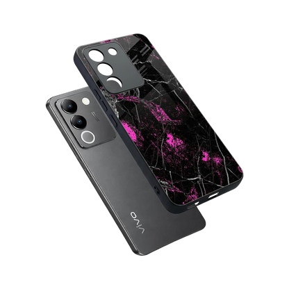 Blushstone sleek vivo y200 5g cover with tempered glass back and TPU edges