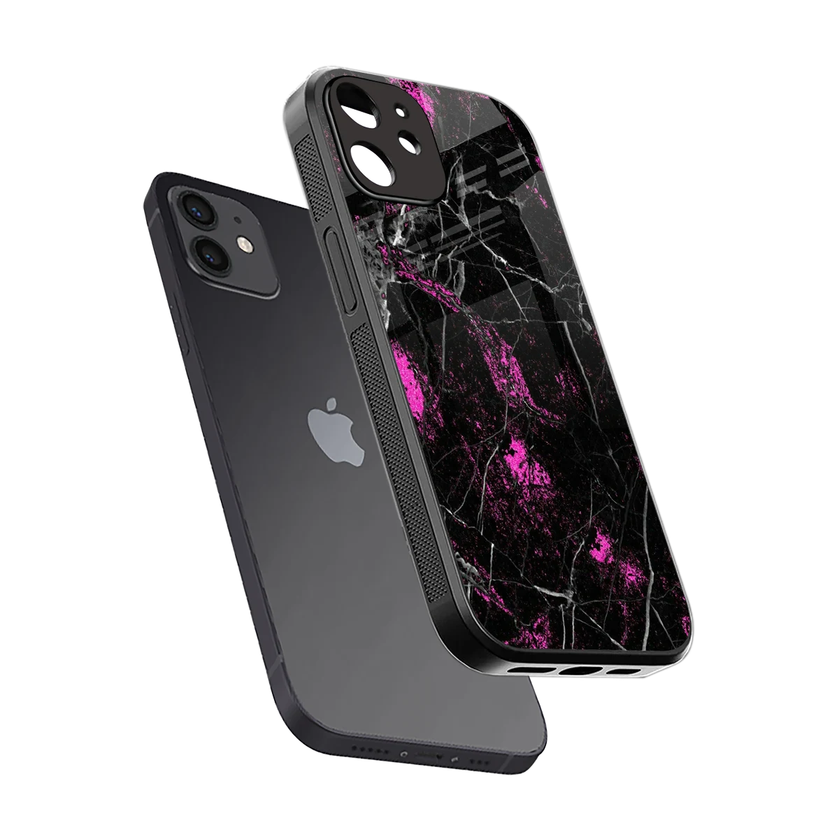 Blushstone sleek iphone 12 cover with tempered glass back and TPU edges