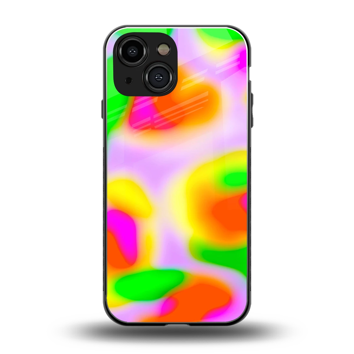Bold Spectrum back phone cover | glass case for iphone 13 mini