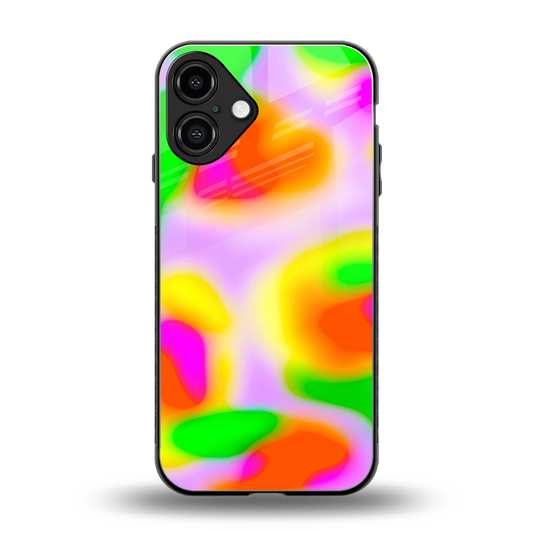 Bold Spectrum back phone cover | glass case for iphone 16 plus