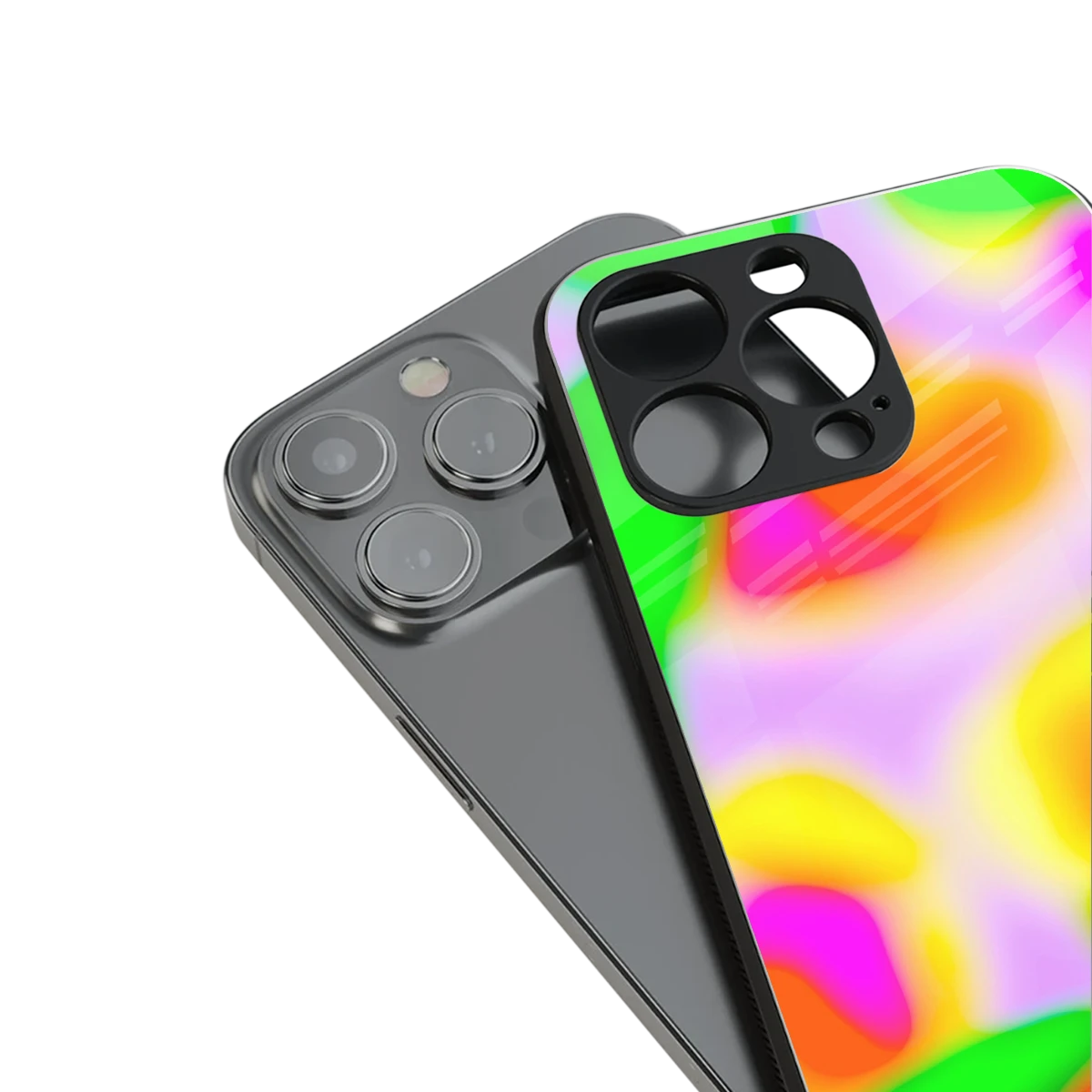 Bold Spectrum stylish phone case for iphone 15 pro | glossy glass and slim fit
