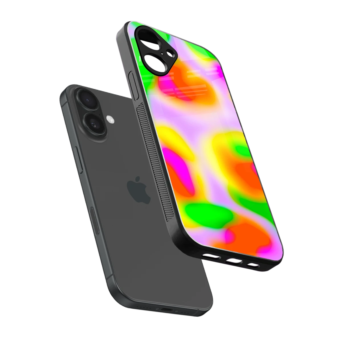 Bold Spectrum sleek iPhone 16 cover with tempered glass back and TPU edges