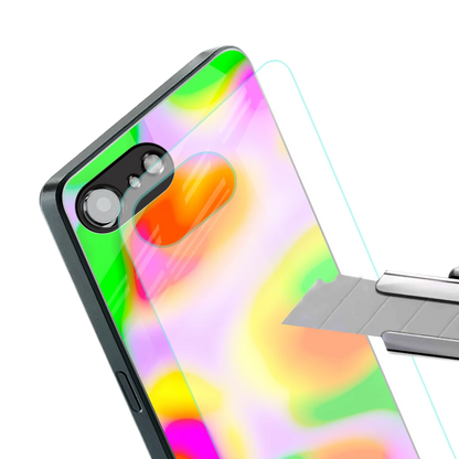 Bold Spectrum stylish phone case for iphone 16e | glossy glass and slim fit