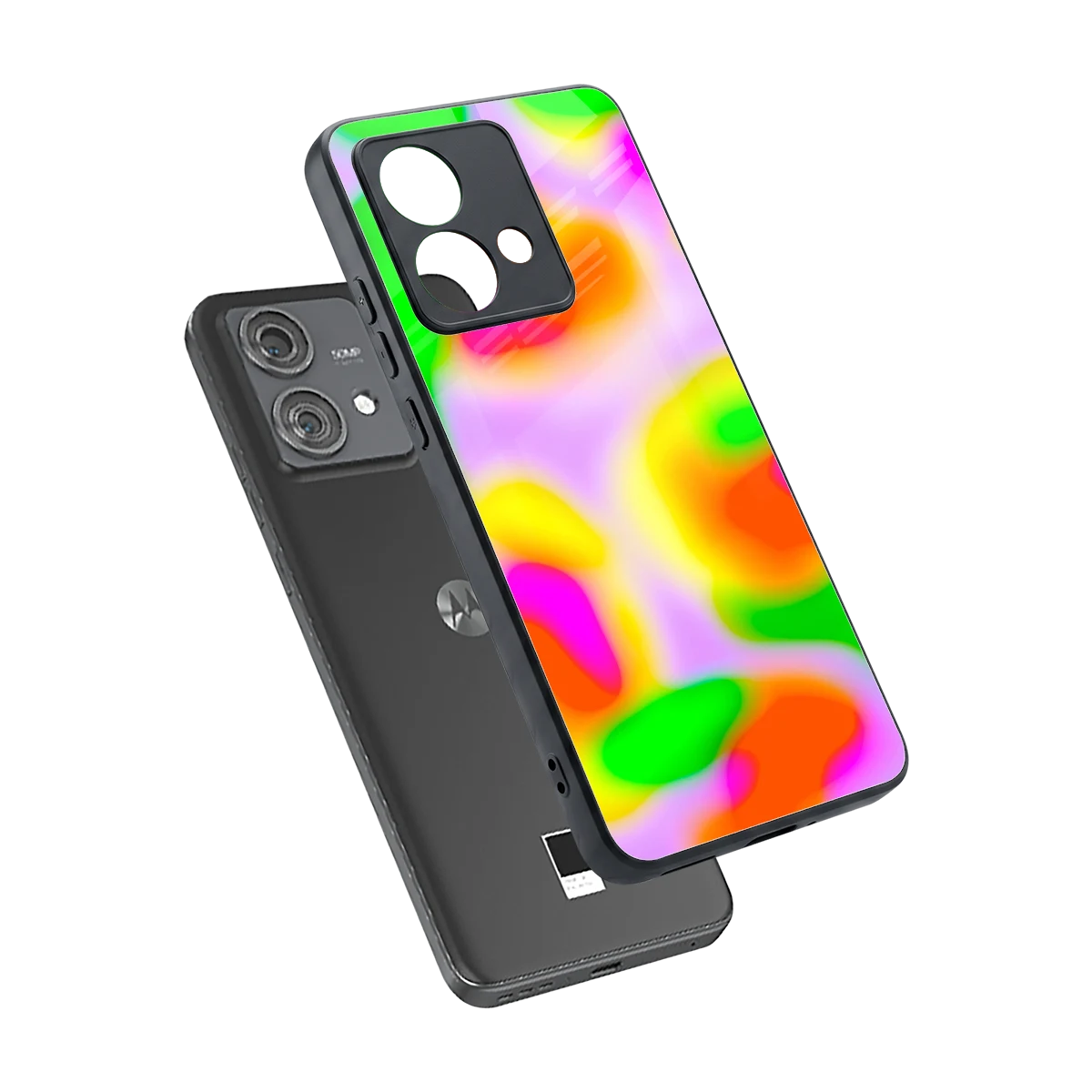 Bold Spectrum sleek motorola edge 40 neo 5g cover with tempered glass back and TPU edges