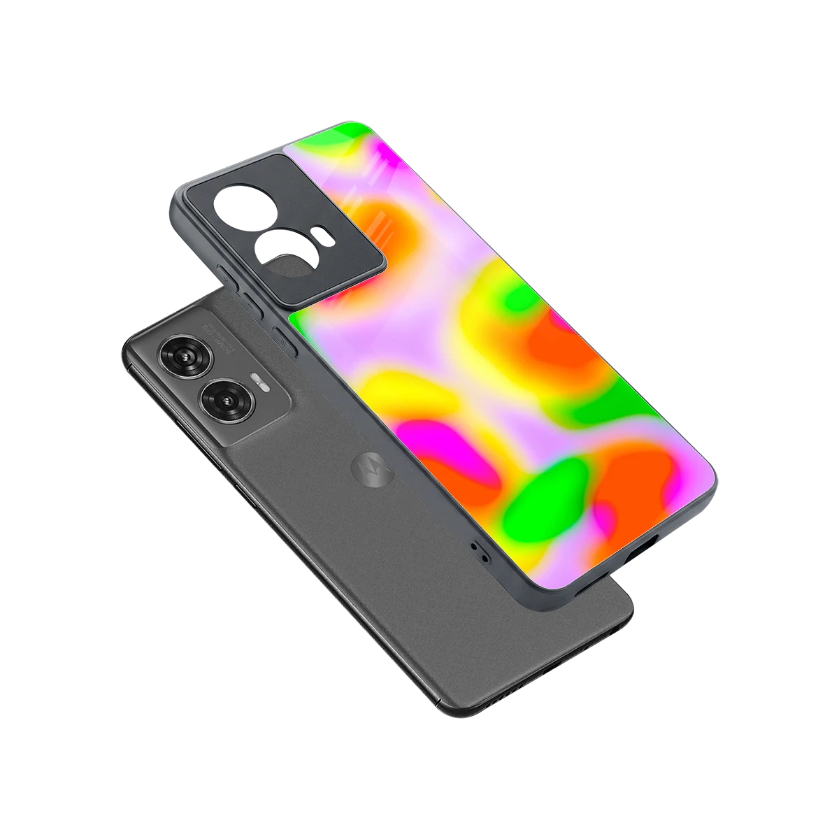 Bold Spectrum sleek motorola edge 50 fusion cover with tempered glass back and TPU edges