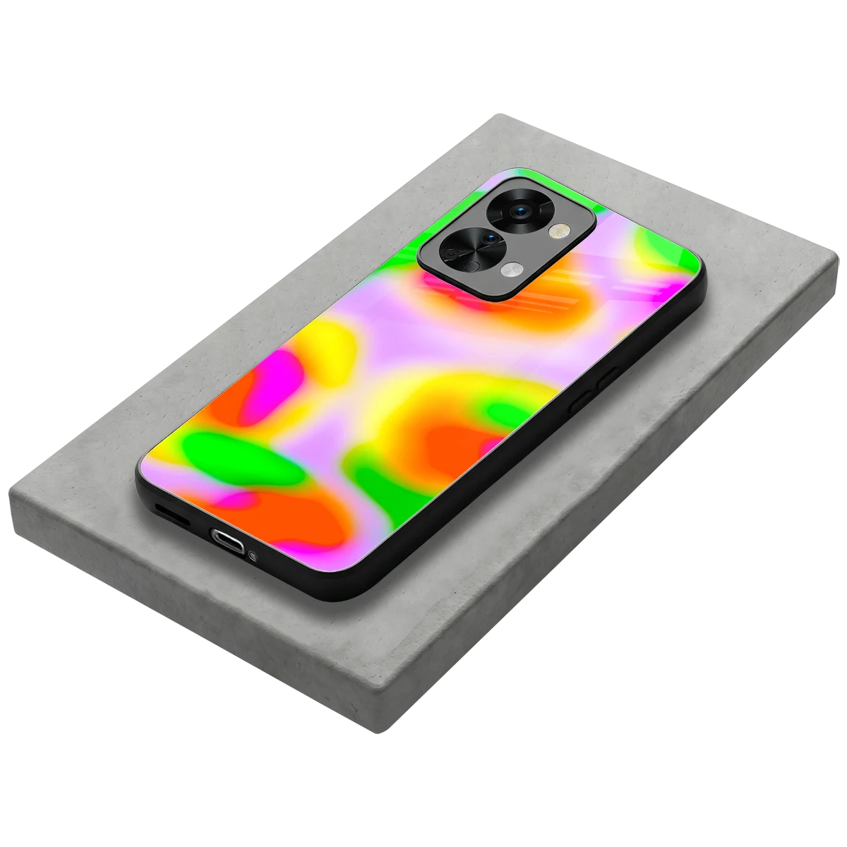 Bold Spectrum stylish phone case for oneplus nord 2t | glossy glass and slim fit