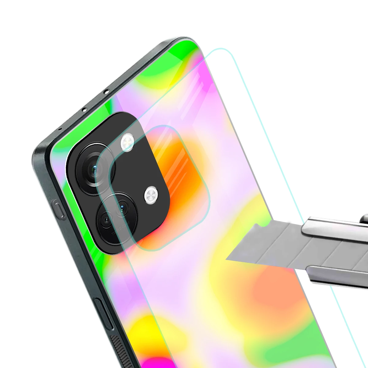 Bold Spectrum stylish phone case for oneplus nord 3 | glossy glass and slim fit