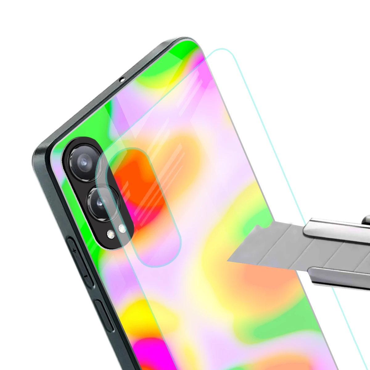 Bold Spectrum stylish phone case for oneplus nord ce 4 lite | glossy glass and slim fit