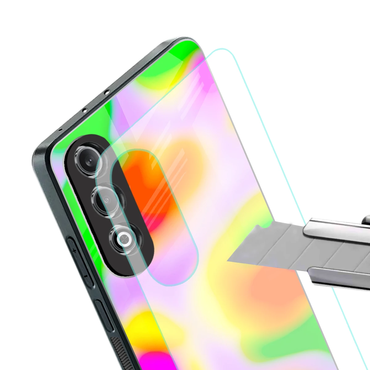 Bold Spectrum stylish phone case for oneplus nord ce 4 | glossy glass and slim fit