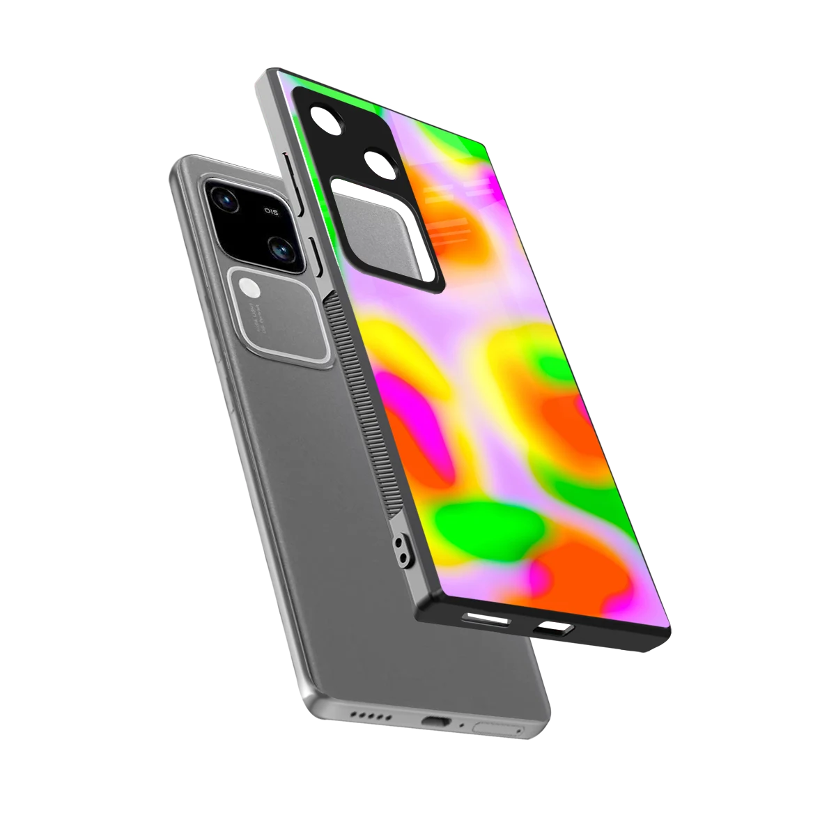 Bold Spectrum sleek vivo v30 cover with tempered glass back and TPU edges