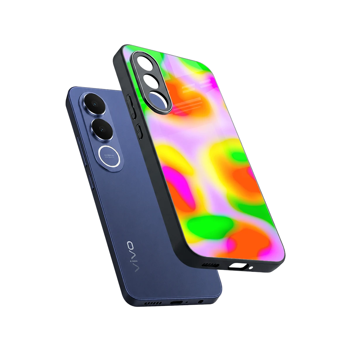 Bold Spectrum sleek vivo v70 fe cover with tempered glass back and TPU edges