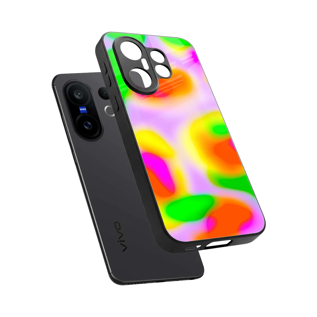 Bold Spectrum sleek vivo x200 fe cover with tempered glass back and TPU edges