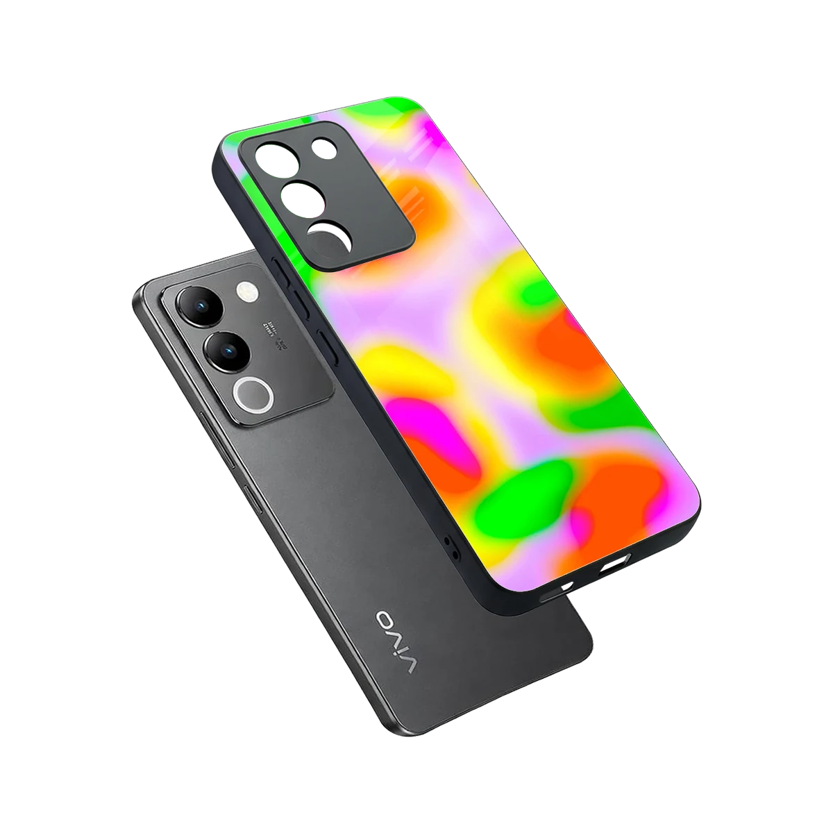 Bold Spectrum sleek vivo y200 5g cover with tempered glass back and TPU edges