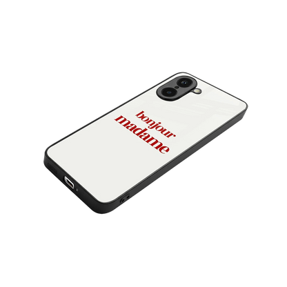 Bonjour Madame stylish phone case for oneplus nord ce5 5g | glossy glass and slim fit