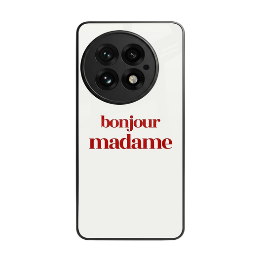 Bonjour Madame back phone cover | glass case for oneplus 13