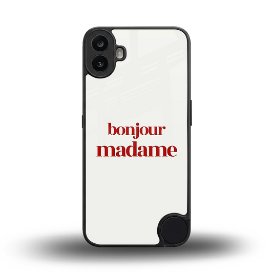 Bonjour Madame back phone cover | glass case for cmf nothing phone 1