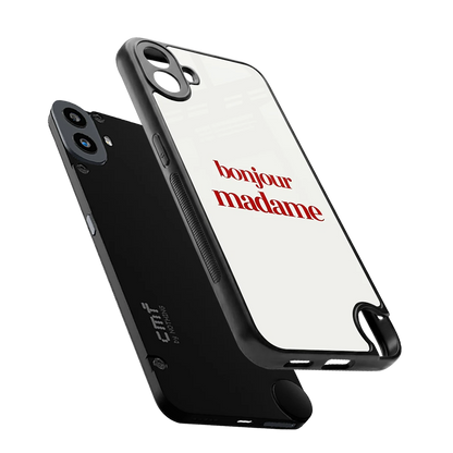 Bonjour Madame sleek cmf nothing phone 1 cover with tempered glass back and TPU edges