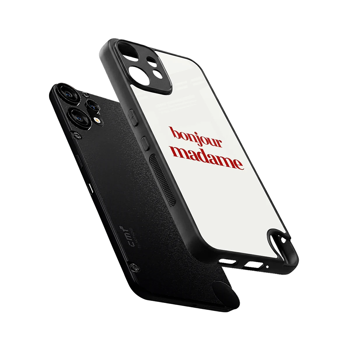 Bonjour Madame sleek cmf nothing phone 2 pro cover with tempered glass back and TPU edges